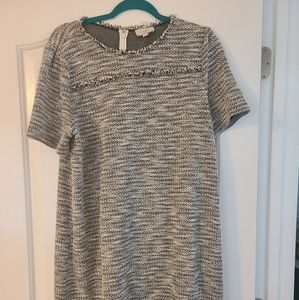 Loft Gray Short Sleeve Dress nwt Large